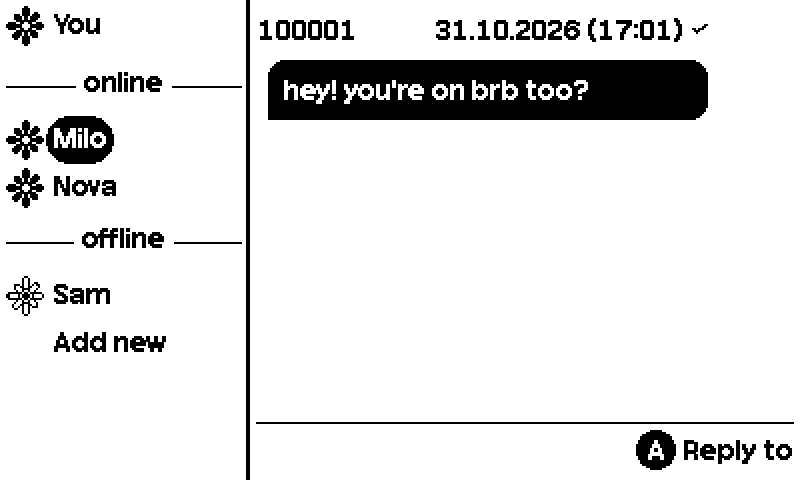 brb - chat messenger by Geekhunger - Playdate Game - PDGames